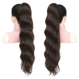 28 Inch Drawstring Curly Ponytail brown 