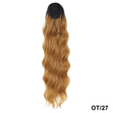 28 Inch Drawstring Curly Ponytail ash blonde