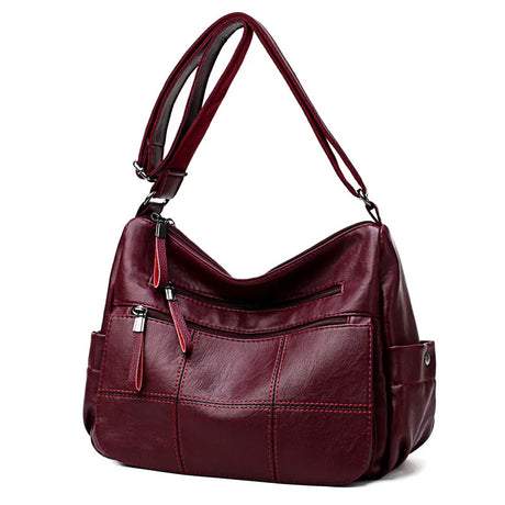 Red 2 Layers Crossbody Bags