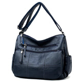 2 Layers Genuine Brand Leather High Quality Crossbody Bags burgundy