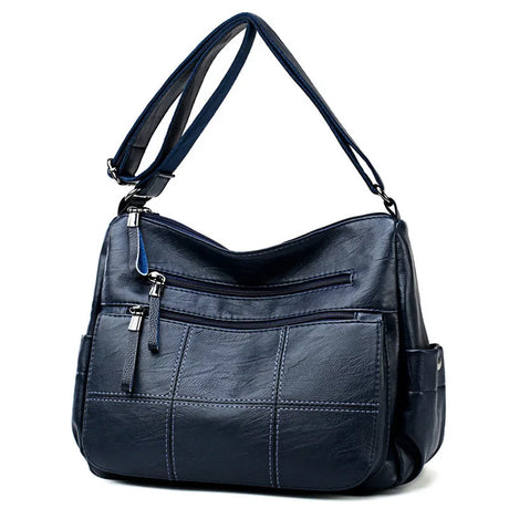 2 Layers Genuine Brand Leather High Quality Crossbody Bags burgundy