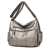 2 Layers Genuine Brand Leather High Quality Crossbody Bags bronze
