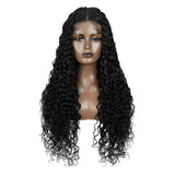 Black 30 Inch Curly Lace Front Heat Resistant Synthetic Wigs