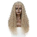 Blonde 30 Inch Curly Lace Front Heat Resistant Synthetic Wigs