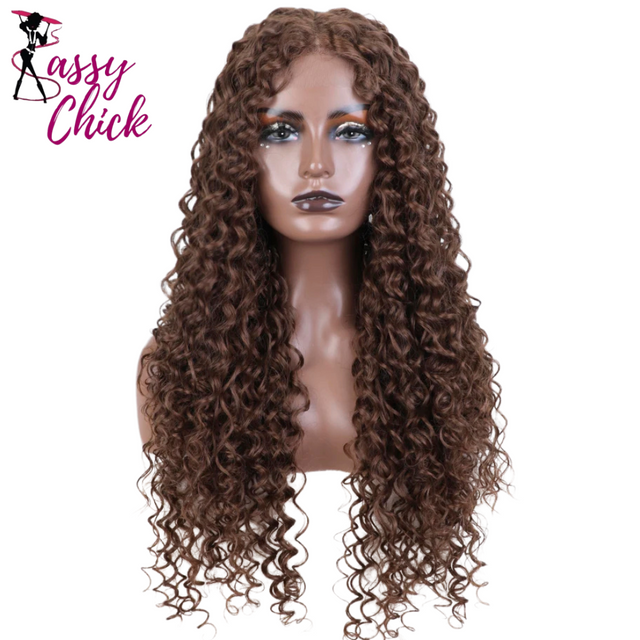 30 Inch Long Curly Hair Wig Sassy Chick Logo