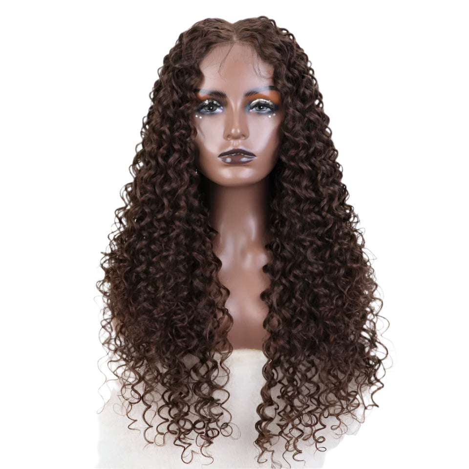 30 Inch Long Curly Hair Wig brown