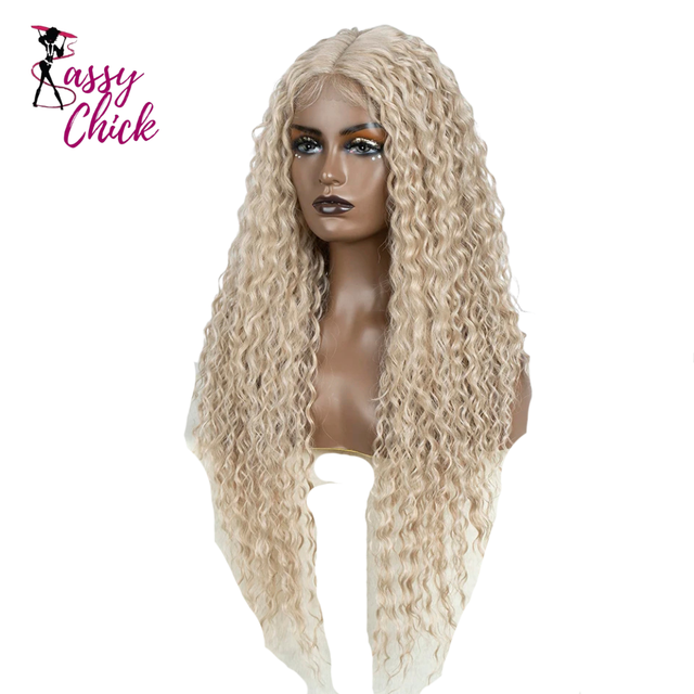 30 Inch Noble Hair Long Wavy Synthetic Lace Wig Sassy Chick Logo