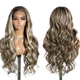 30 inch Long Body Wavy Ombre Blonde Synthetic Wigs
