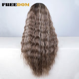 Back of 30 inches Curly Front Lace Synthetic Wigs