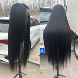30inch Heat Resistant Bio straight Lace Frontal Wigs black