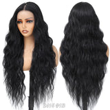 30inch Heat Resistant Bio Body Wave Lace Frontal Wigs black