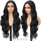 30inch Heat Resistant Bio Body Wave Lace Frontal Wigs black