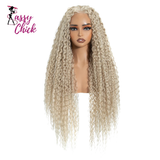 32 Inch Pre-cut Long Curly Pre-plucked Synthetic Lace Front Wigs Sassy Chick Logo 