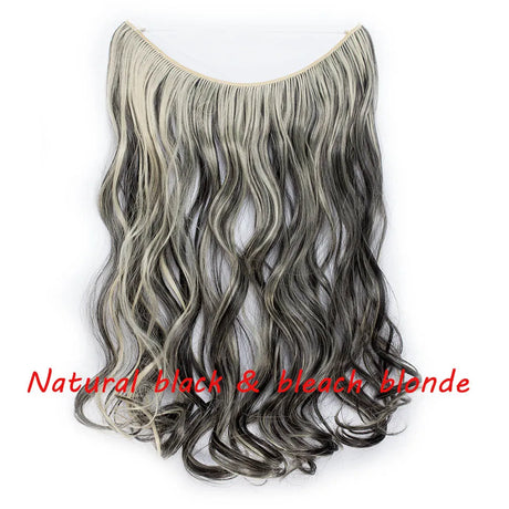 black bleach blonde synthetic hair