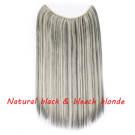 black bleach blonde synthetic hair