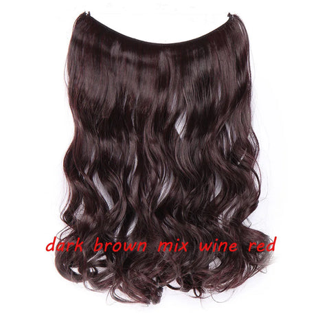 dark brown synthetic hair 