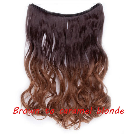 brown caramel blonde synthetic hair