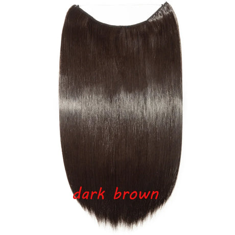 dark brown synthetic hair 