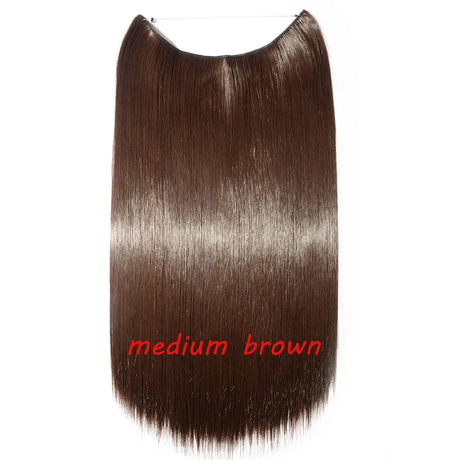 medium brown synthetic hair