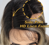 36"Long Body Wave Side Part Lace Synthetic