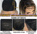 36"Long Body Wave Side Part Lace Synthetic