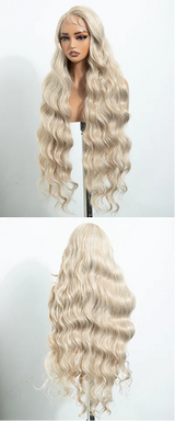 36"Long Body Wave Side Part Lace Synthetic