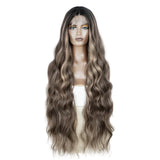 36 inch Ombre Brown Blonde Body Wave Synthetic Wigs