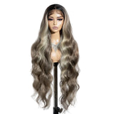 36 inch Ombre Brown Blonde Body Wave Synthetic Wigs