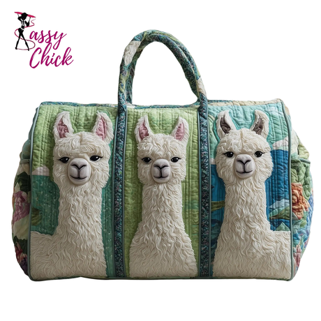3D Printed Quilted Hiking Camping Travel Bags Sassy Chick Logo