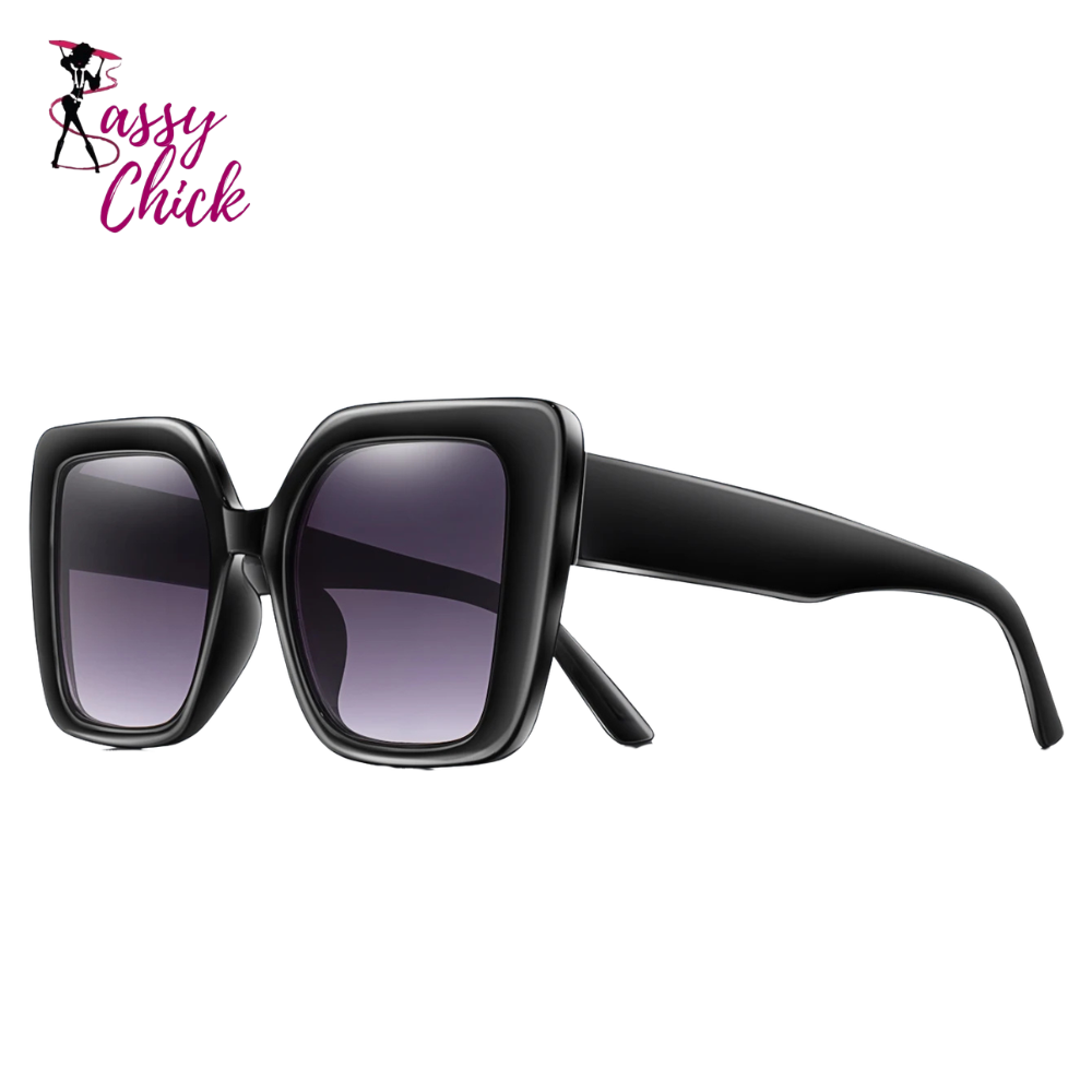 3 Pairs Retro Square UV400 Oversized Brand Sunglasses Sassy Chick Logo
