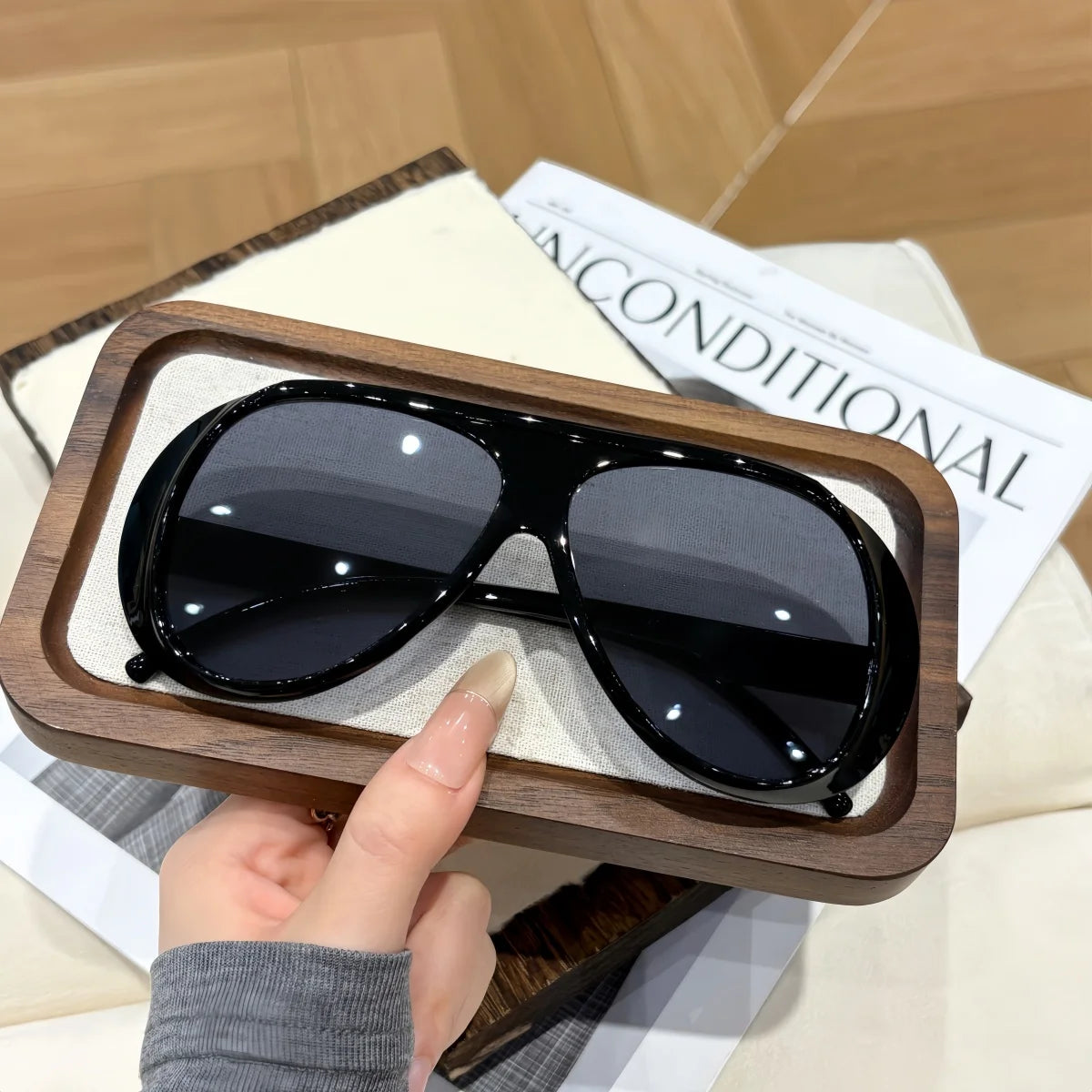Black 3pcs European Versatile Summer Fashionable Sunglasses