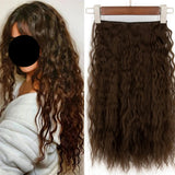 Model Using 5clips Long Curly Clips One Piece Synthetic Hair Extension