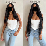 Size of 5clips Long Curly Clips One Piece Synthetic Hair Extension