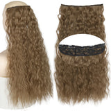 Brown 5clips Long Curly Clips One Piece Synthetic Hair Extension