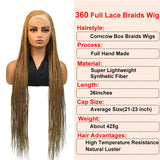 613 Blonde 36" Cornrow Box Braided Wig 