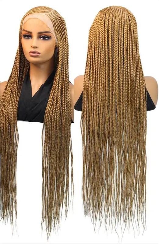 613 Blonde 36" Cornrow Box Braided Wig Brown