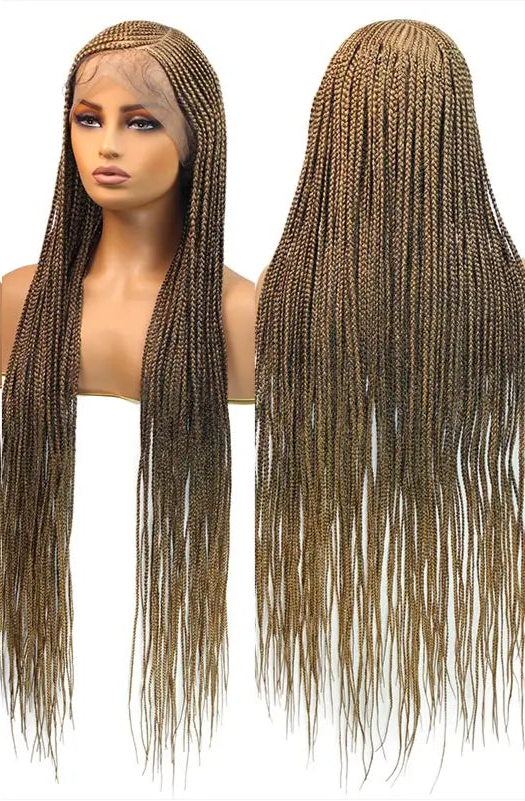 613 Blonde 36" Cornrow Box Braided Wig Ash Blonde