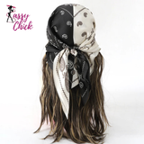 70x70cm Small Satin Square Print Scarf Sassy Chick Logo