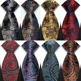 Collection of 8CM Red Blue Paisley Polyester Cravat Neckties