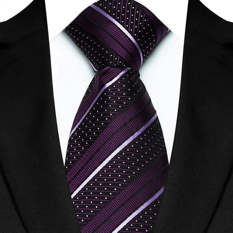 Violet 8CM Striped Plaid Groom Suits Neckties