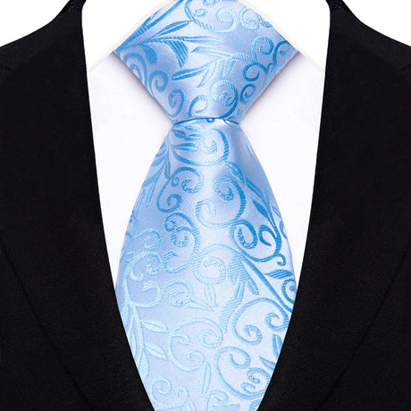 Blue 8cm Classic Polyester Plaid Paisley Tie