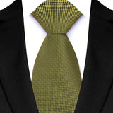 Yellow 8cm Classic Polyester Plaid Paisley Tie