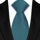 Green 8cm Classic Polyester Plaid Paisley Tie