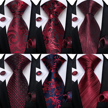 Collection of 8cm Luxury Floral Striped Solid Men's Tie