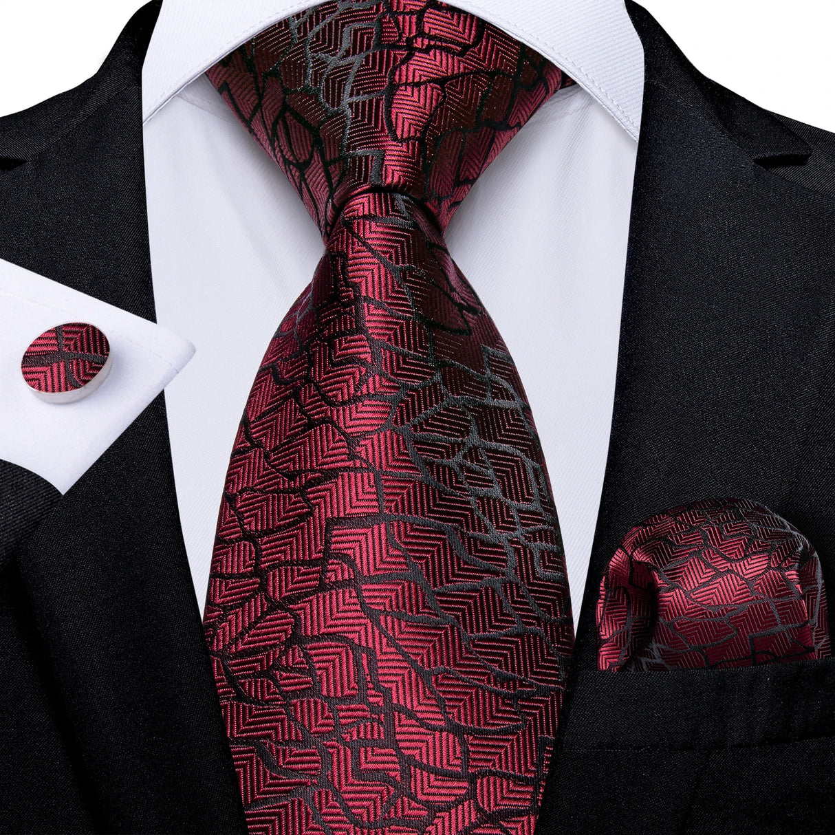 8cm Luxury Floral Striped Solid Men's Tie