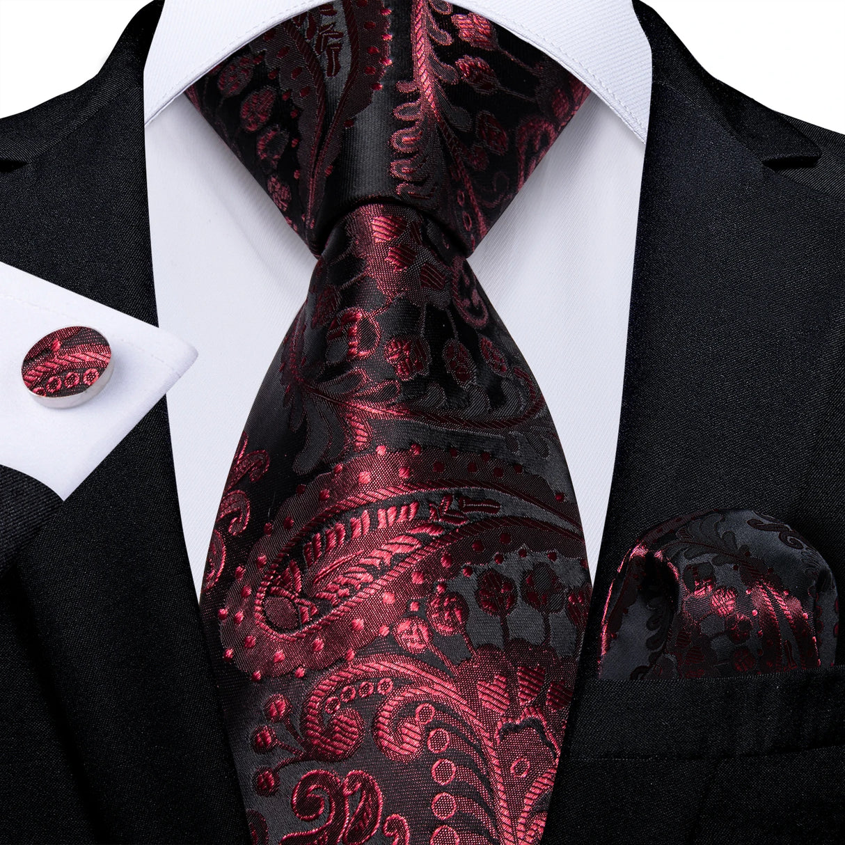 8cm Luxury Floral Striped Solid Men's Tie