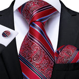 8cm Luxury Floral Striped Solid Men's Tie