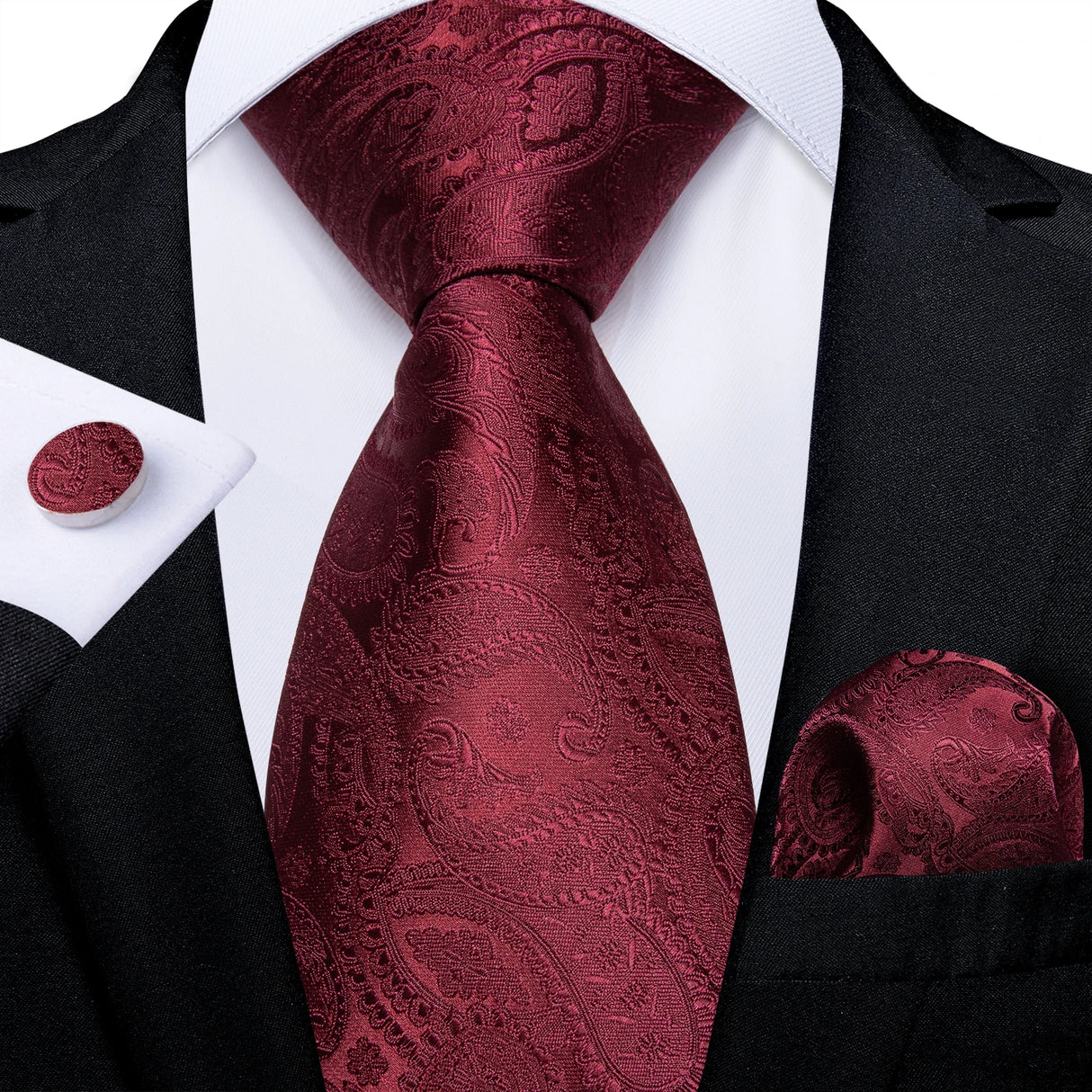 8cm Luxury Floral Striped Solid Men's Tie