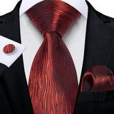 8cm Luxury Floral Striped Solid Men's Tie