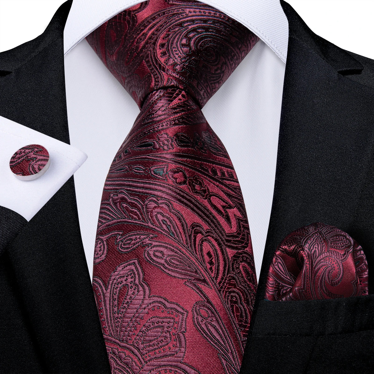 8cm Luxury Floral Striped Solid Men's Tie